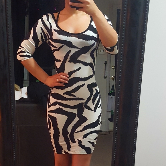 Rue21 Dresses & Skirts - Rue 21 zebra striped fitted dress
